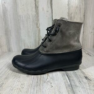 SPERRY Saltwater Duck Boots Lace Up Waterproof Rain Winter Boots #1276